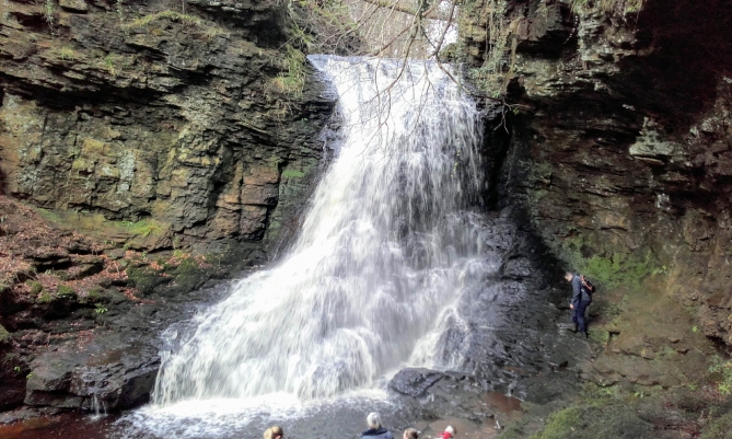 Waterfall at Hareshaw Linn
