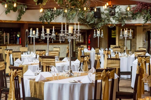 Alternative table set up for a wedding within The South Causey