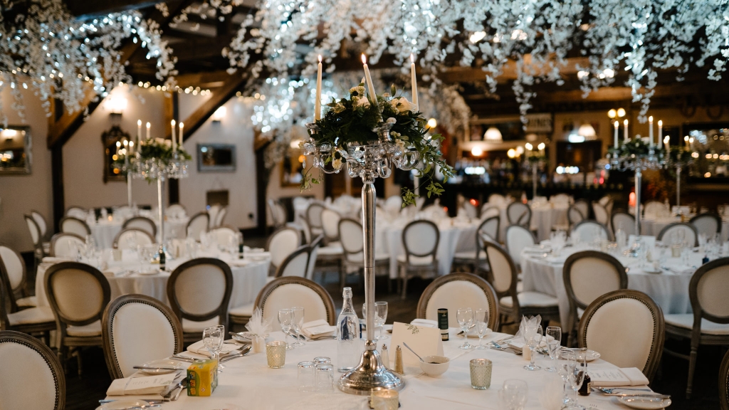 Table set up for a wedding within The South Causey