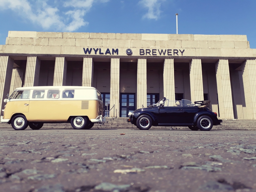 Beetle and Camper outside of the Wylam Brewery