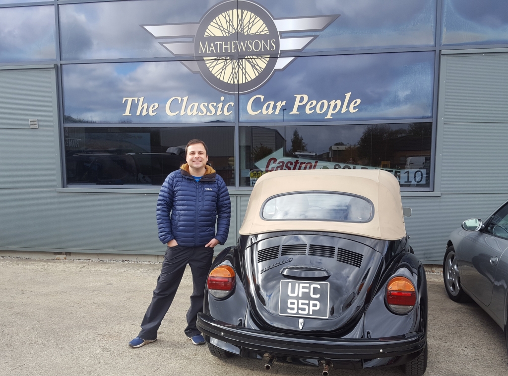 Millie the beetle arrives at Matthewsons Auctions, the final farewell